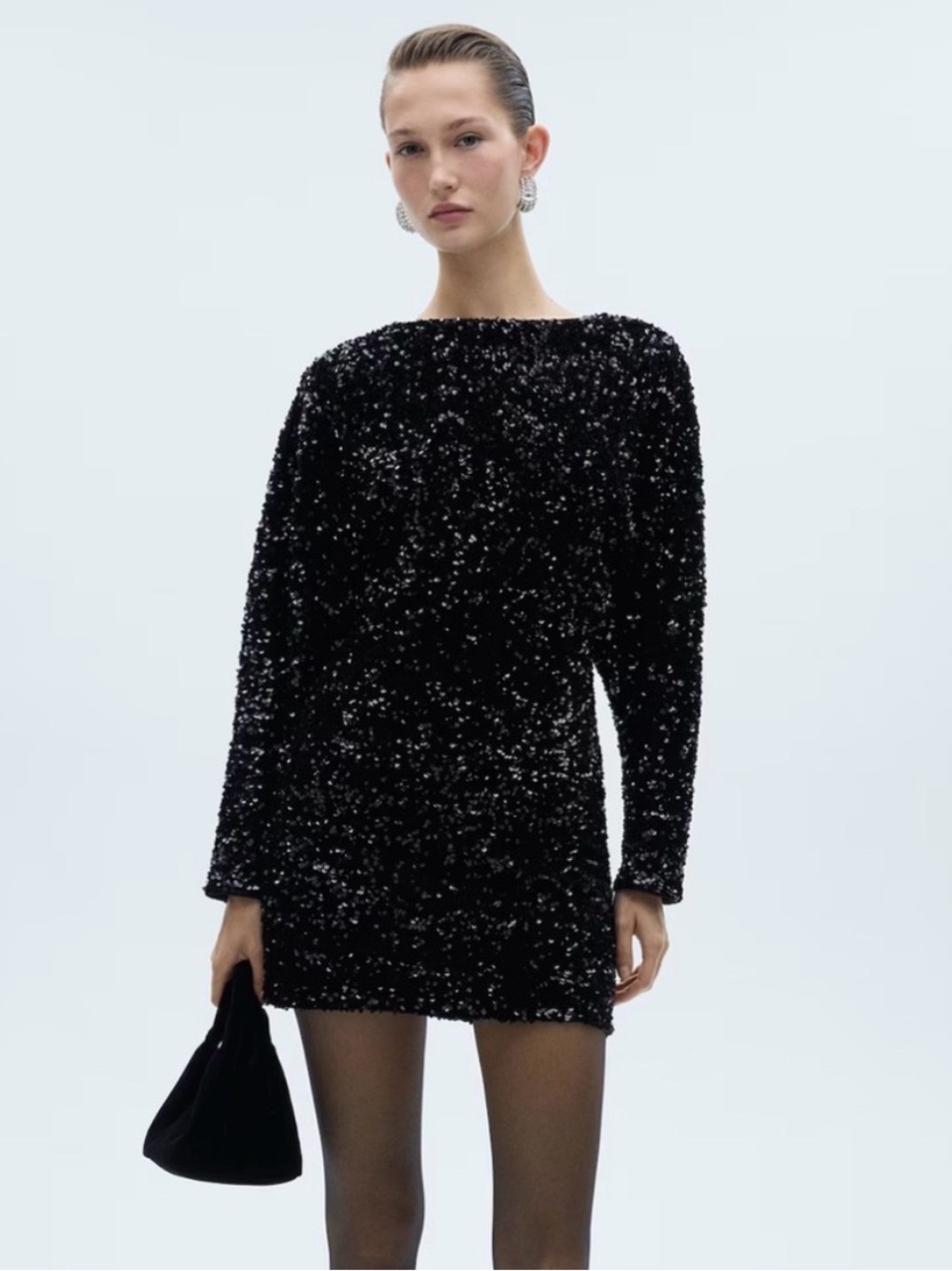 MNG Black Sequin Dress - Women's Shimmer